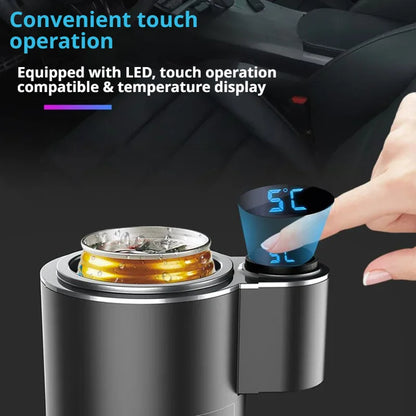 Car-Mounted Hot Cold Cup Smart Quick-Cooling Cup Warming Cup Two-In-One Car-Mounted Heating Cooling Cup Portable Cup Holder