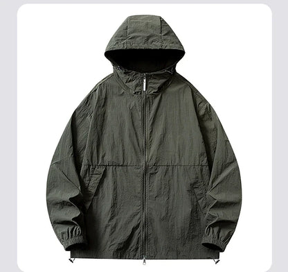 UPF 50+ Summer Unisex Hiking Jacket Men Waterproof Quick Dry Camping Windbreaker Trekking Fishing Rain Outdoor Anti UV Clothes