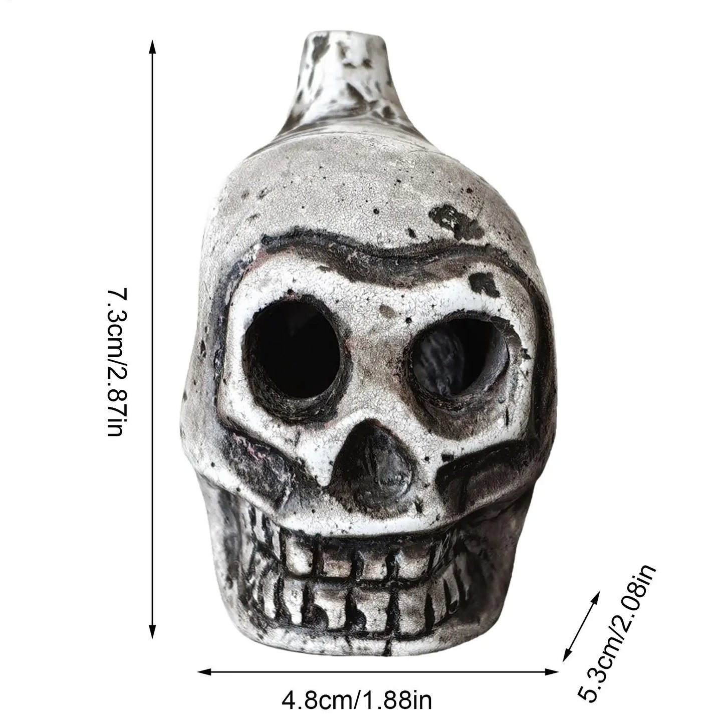 1PC Death Whistle Loud Spooky Human-like Screams Battle Whistle outdoor Camping Emergency Whistle Skull Thunder Echoes