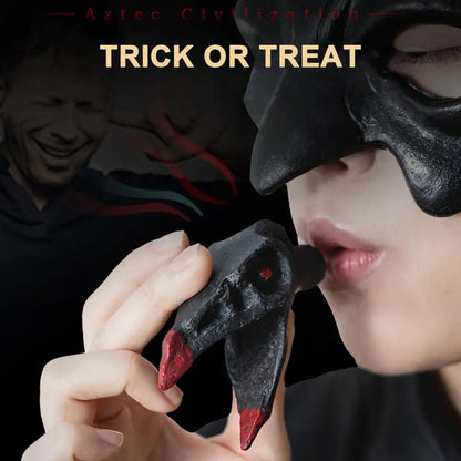 Halloween Aztec Death Whistle Crow's Mouth Shaped Death Whistle Creepy Skull Screaming Aztec War Whistles Human Scream Whistles
