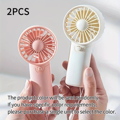 2025 Cute Mini Fan Portable Handheld Fan Lightweight Handy Fan Pocket Size Low Noise Small Electric Fan Student Gift Outdoor Fan