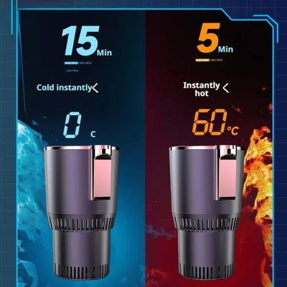 Car-Mounted Hot Cold Cup Smart Quick-Cooling Cup Warming Cup Two-In-One Car-Mounted Heating Cooling Cup Portable Cup Holder