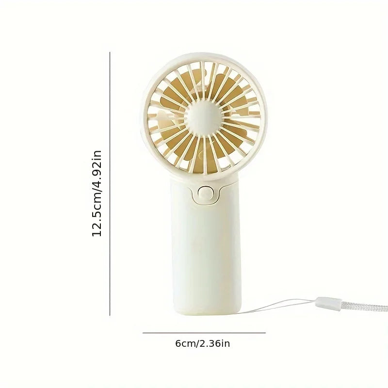 2025 Cute Mini Fan Portable Handheld Fan Lightweight Handy Fan Pocket Size Low Noise Small Electric Fan Student Gift Outdoor Fan