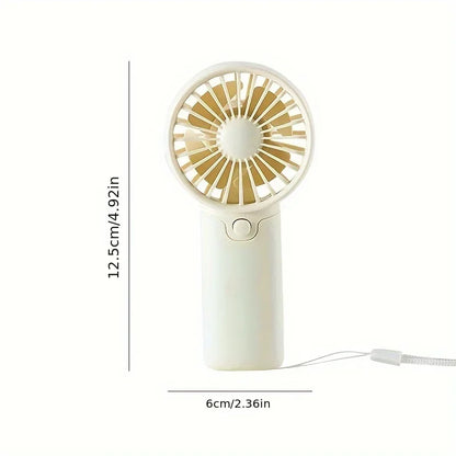 2025 Cute Mini Fan Portable Handheld Fan Lightweight Handy Fan Pocket Size Low Noise Small Electric Fan Student Gift Outdoor Fan