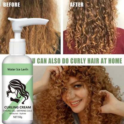 Curly hair Styling cream, moisturizing and smoothing formula, enhances the elasticity and shine of curly hair, easy to set