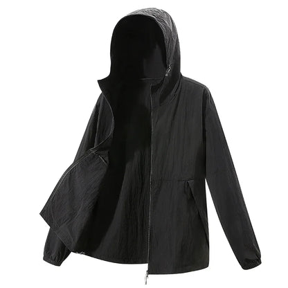 UPF 50+ Summer Unisex Hiking Jacket Men Waterproof Quick Dry Camping Windbreaker Trekking Fishing Rain Outdoor Anti UV Clothes
