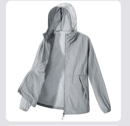 UPF 50+ Summer Unisex Hiking Jacket Men Waterproof Quick Dry Camping Windbreaker Trekking Fishing Rain Outdoor Anti UV Clothes