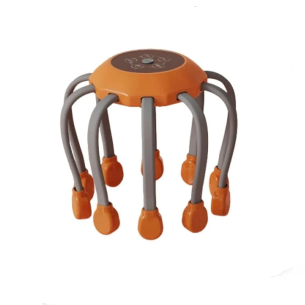 Octopus Claw Eight Claw Massager USB Charging Therapeutic Scratch Pad Electric Head Massager Hands Free Therapeutic