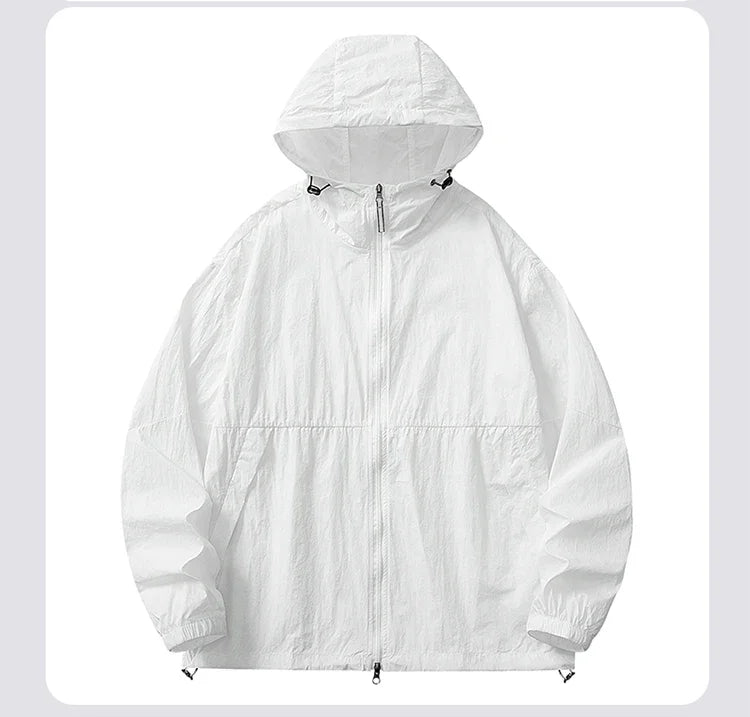 UPF 50+ Summer Unisex Hiking Jacket Men Waterproof Quick Dry Camping Windbreaker Trekking Fishing Rain Outdoor Anti UV Clothes