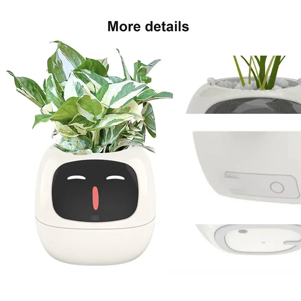 Smart Plant Pot Planter Adorable Plant Companion Plant Flower Growing System Make Raising Plants Easy and Fun Plant Robot Vases