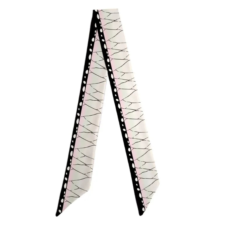 100cm Demon Slayer Narrow Long Scarf for Women Solid Color Anime Silk Tie Creative Fashion Ribbon Headbands Bandann Accessories