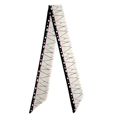 100cm Demon Slayer Narrow Long Scarf for Women Solid Color Anime Silk Tie Creative Fashion Ribbon Headbands Bandann Accessories