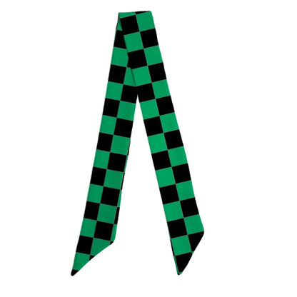 100cm Demon Slayer Narrow Long Scarf for Women Solid Color Anime Silk Tie Creative Fashion Ribbon Headbands Bandann Accessories