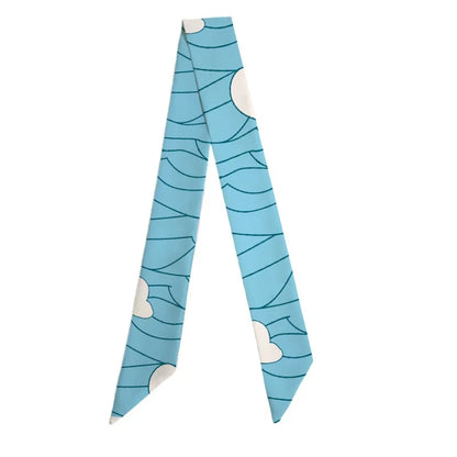 100cm Demon Slayer Narrow Long Scarf for Women Solid Color Anime Silk Tie Creative Fashion Ribbon Headbands Bandann Accessories
