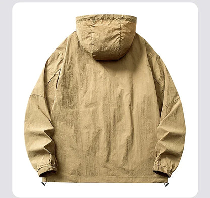 UPF 50+ Summer Unisex Hiking Jacket Men Waterproof Quick Dry Camping Windbreaker Trekking Fishing Rain Outdoor Anti UV Clothes