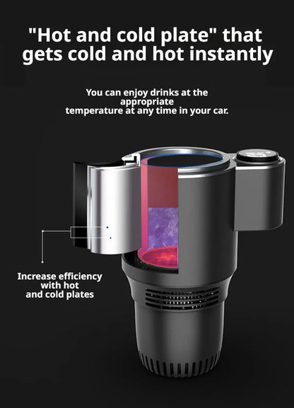 Car-Mounted Hot Cold Cup Smart Quick-Cooling Cup Warming Cup Two-In-One Car-Mounted Heating Cooling Cup Portable Cup Holder