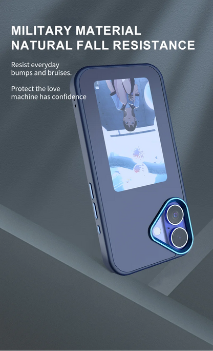 New-tech NFC Function Phone Case For Iphone 16 Pro Max DIY Cases E Ink Screen Phone Cover Cartoon Girl Fundas Battery Free