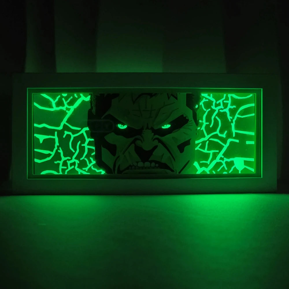 Anime Series Paper-Cut Light Room Bedroom Night Light Remote Control Colorful Light Box Color Change Light