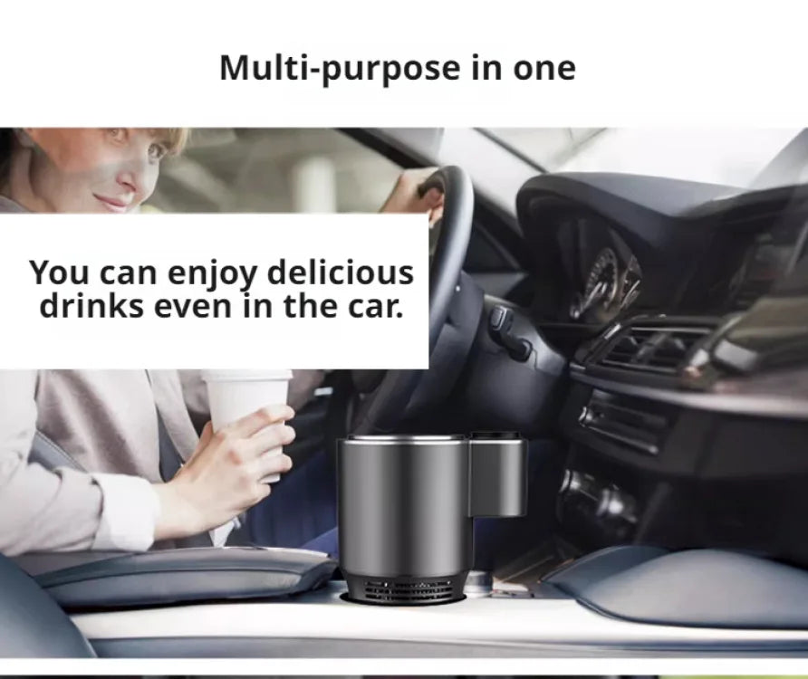 Car-Mounted Hot Cold Cup Smart Quick-Cooling Cup Warming Cup Two-In-One Car-Mounted Heating Cooling Cup Portable Cup Holder
