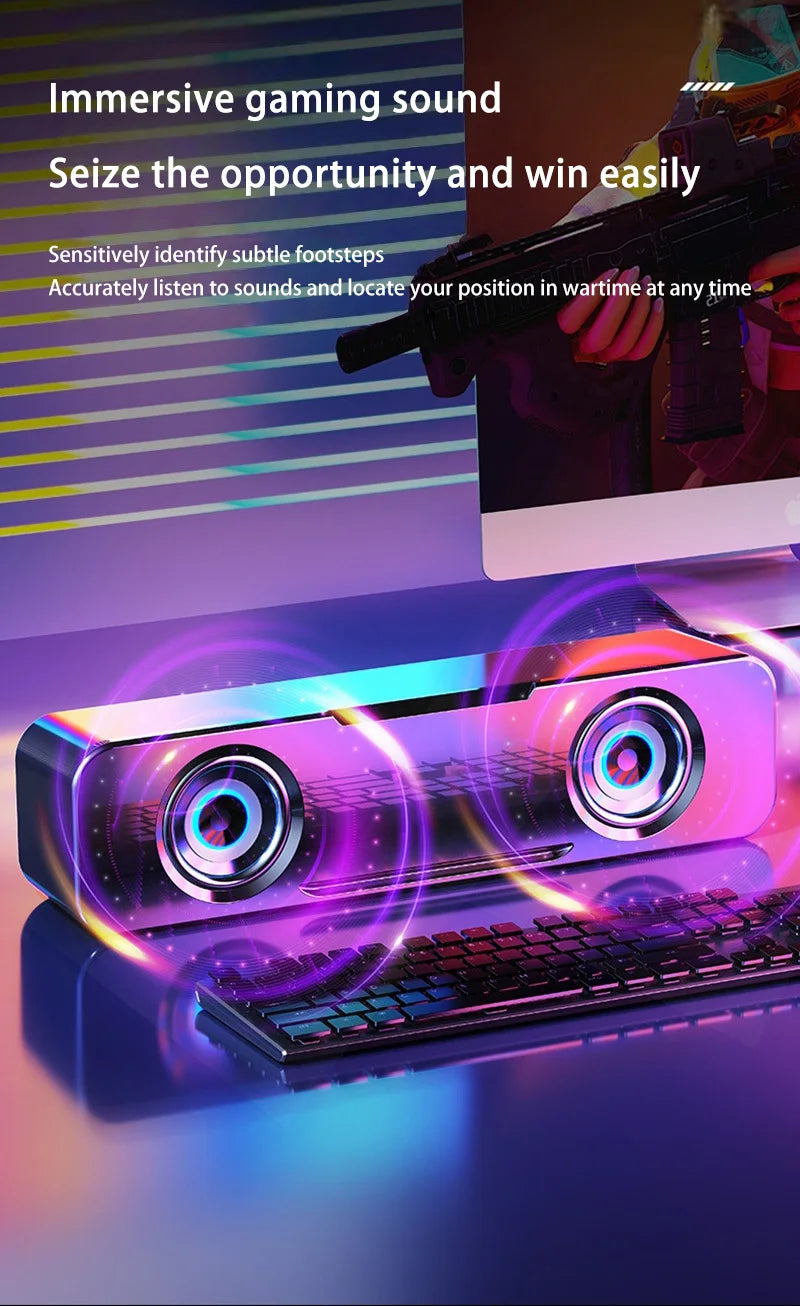 Desktop Computer Bluetooth Small Speaker Home Laptop Speaker Mini Subwoofer Wired Connection Outdoor Waterproof Loudspeaker