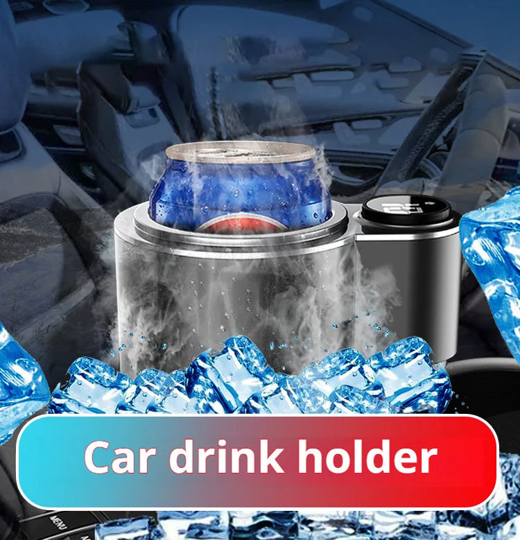 Car-Mounted Hot Cold Cup Smart Quick-Cooling Cup Warming Cup Two-In-One Car-Mounted Heating Cooling Cup Portable Cup Holder