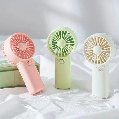 2025 Cute Mini Fan Portable Handheld Fan Lightweight Handy Fan Pocket Size Low Noise Small Electric Fan Student Gift Outdoor Fan