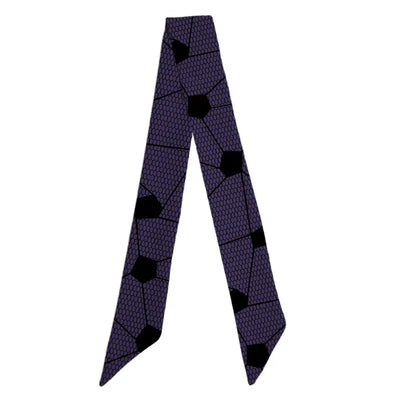 100cm Demon Slayer Narrow Long Scarf for Women Solid Color Anime Silk Tie Creative Fashion Ribbon Headbands Bandann Accessories