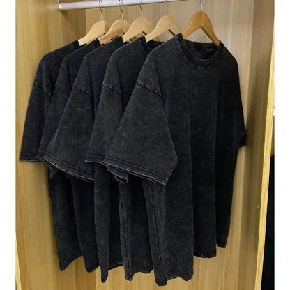 Demon Slayer Ghost Slayer Evil Blade Original Blade Washed Old Loose Cotton 2025 Hot Summer T-Shirt Men's and Women's T-Shirt