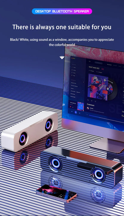 Desktop Computer Bluetooth Small Speaker Home Laptop Speaker Mini Subwoofer Wired Connection Outdoor Waterproof Loudspeaker