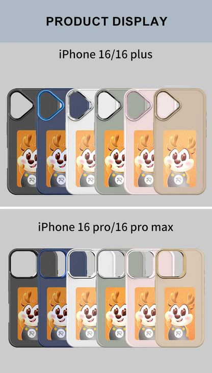 New-tech NFC Function Phone Case For Iphone 16 Pro Max DIY Cases E Ink Screen Phone Cover Cartoon Girl Fundas Battery Free