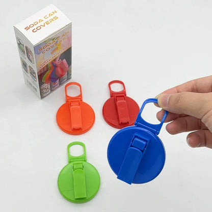 Soda Can Lids Soda Cup Cover Straw Combination Spill-proof Good Sealing Cup Cover Can Reusable Straw Cup Cover Cup Accessories