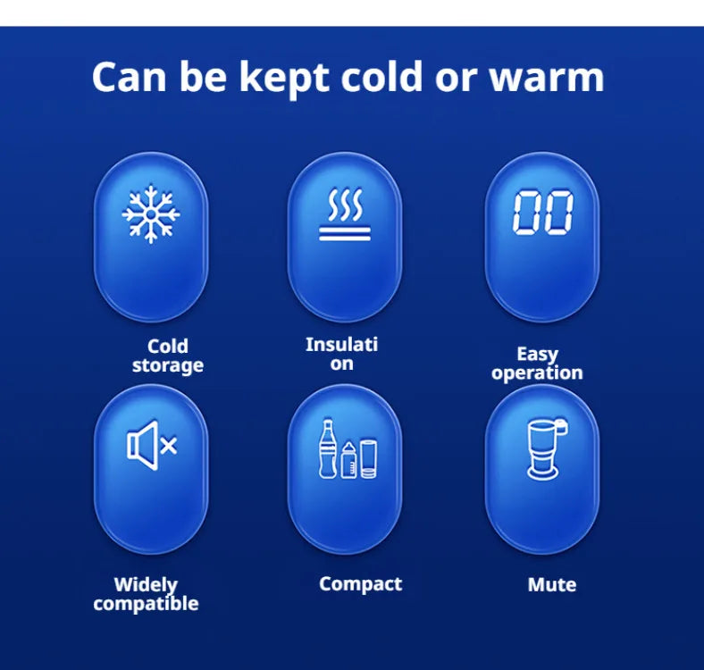 Car-Mounted Hot Cold Cup Smart Quick-Cooling Cup Warming Cup Two-In-One Car-Mounted Heating Cooling Cup Portable Cup Holder