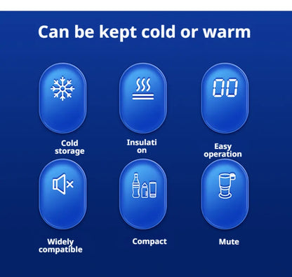 Car-Mounted Hot Cold Cup Smart Quick-Cooling Cup Warming Cup Two-In-One Car-Mounted Heating Cooling Cup Portable Cup Holder