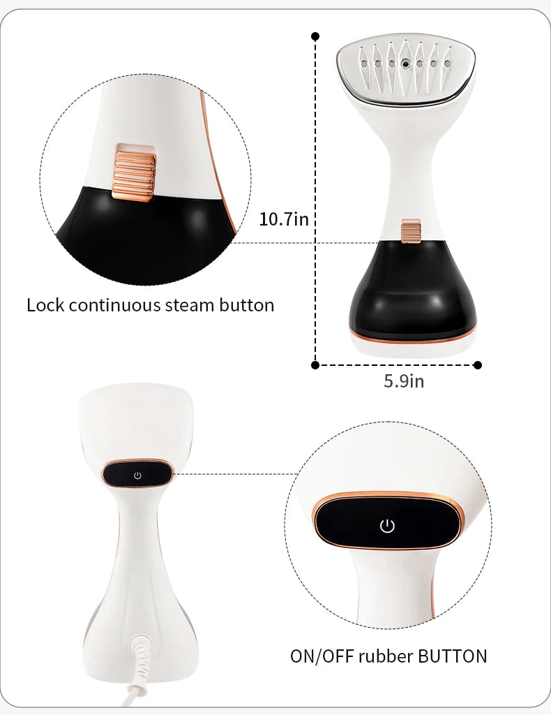 Steam Iron Garment Steamer Handheld Steamer 1640W Travel Vertical Mini Portable High Quality Home Travelling For Clothes Ironing