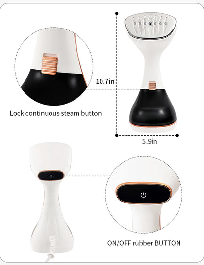 Steam Iron Garment Steamer Handheld Steamer 1640W Travel Vertical Mini Portable High Quality Home Travelling For Clothes Ironing