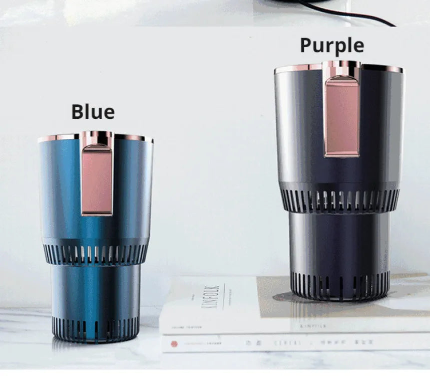 Car-Mounted Hot Cold Cup Smart Quick-Cooling Cup Warming Cup Two-In-One Car-Mounted Heating Cooling Cup Portable Cup Holder