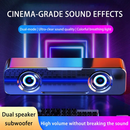 Desktop Computer Bluetooth Small Speaker Home Laptop Speaker Mini Subwoofer Wired Connection Outdoor Waterproof Loudspeaker
