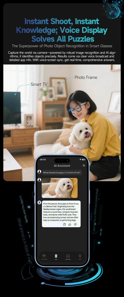 2025 AI Smart Glasses with 8MP Camera Video Recording 100+ Languages Translation Sunglasses Bluetooth Call Music Play Men Women