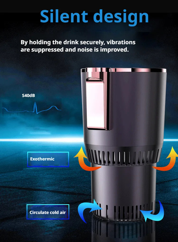 Car-Mounted Hot Cold Cup Smart Quick-Cooling Cup Warming Cup Two-In-One Car-Mounted Heating Cooling Cup Portable Cup Holder