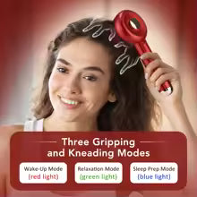 Red Light Hair Scalp Massager Portable Hair Oil Applicator Electric Head Scalp Massage Comb