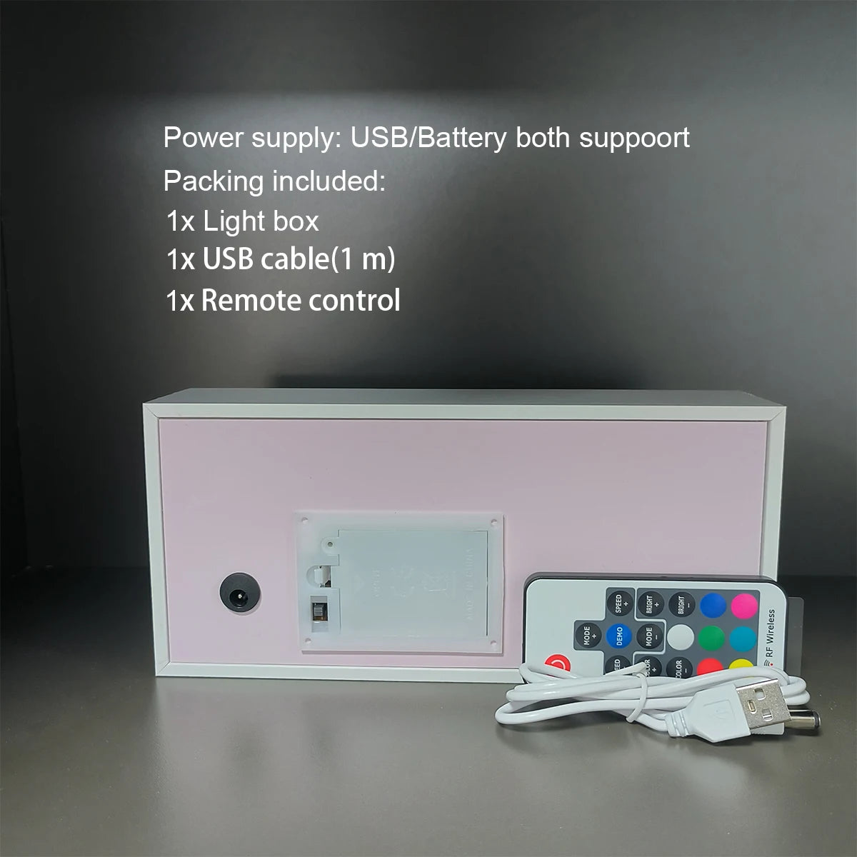 Anime Series Paper-Cut Light Room Bedroom Night Light Remote Control Colorful Light Box Color Change Light