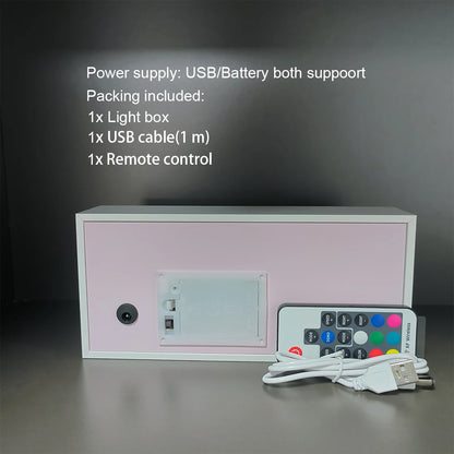 Anime Series Paper-Cut Light Room Bedroom Night Light Remote Control Colorful Light Box Color Change Light