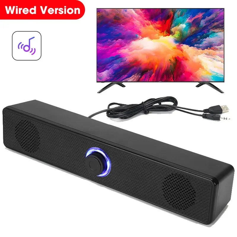 Bluetooth 4D Surround Speaker Home Theater Sound System Computer Soundbar TV Subwoofer Wired Stereo Strong Bass for Home Party