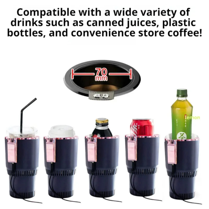Car-Mounted Hot Cold Cup Smart Quick-Cooling Cup Warming Cup Two-In-One Car-Mounted Heating Cooling Cup Portable Cup Holder