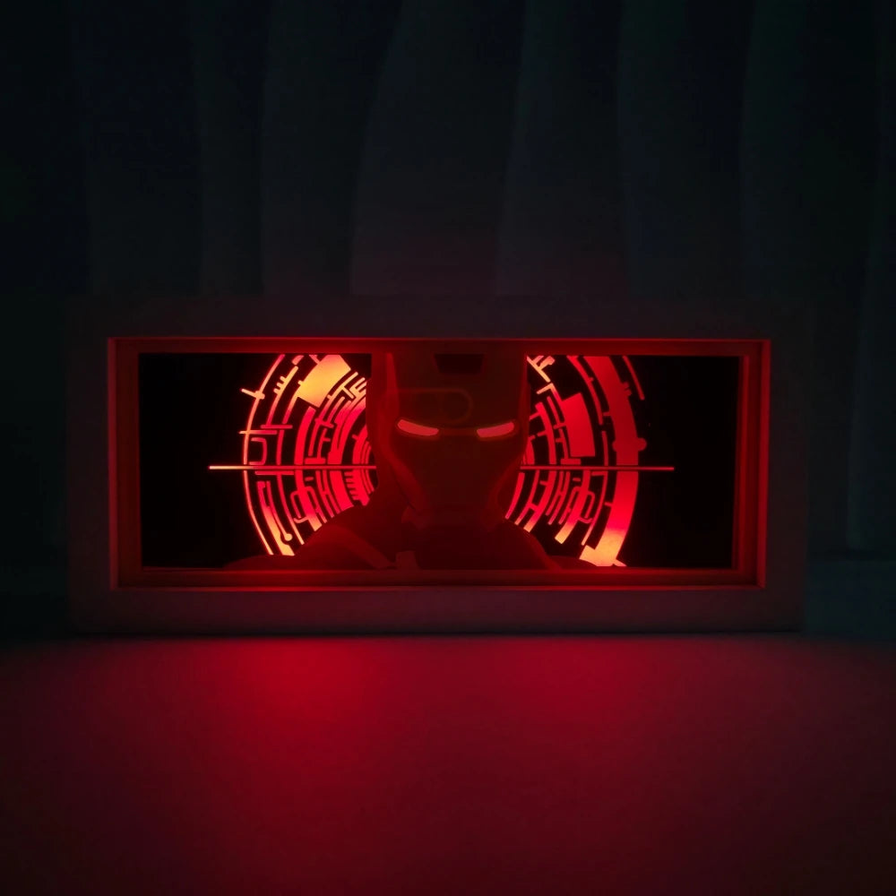 Anime Series Paper-Cut Light Room Bedroom Night Light Remote Control Colorful Light Box Color Change Light