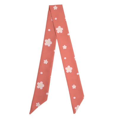 100cm Demon Slayer Narrow Long Scarf for Women Solid Color Anime Silk Tie Creative Fashion Ribbon Headbands Bandann Accessories