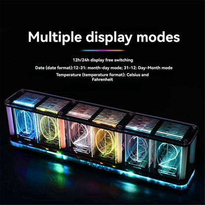 Digital LED Alarm Clock Kit Large Font 6-Digit Electronic Clock Bulk Music Spectrum Module DIY Featuring Voice