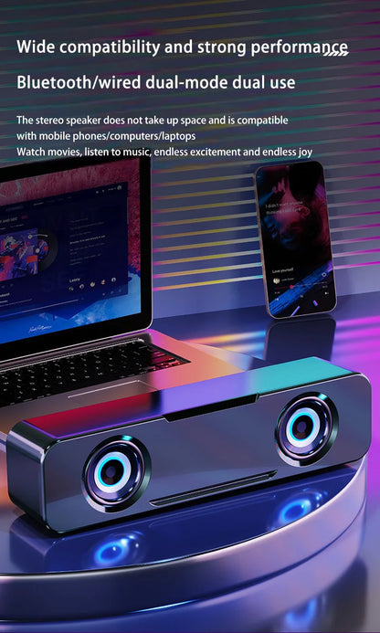 Desktop Computer Bluetooth Small Speaker Home Laptop Speaker Mini Subwoofer Wired Connection Outdoor Waterproof Loudspeaker