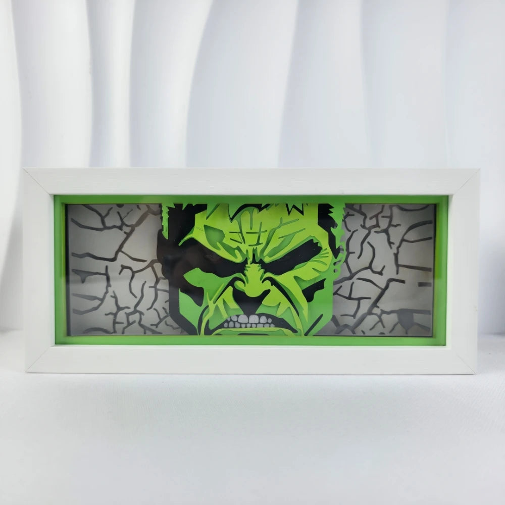 Anime Series Paper-Cut Light Room Bedroom Night Light Remote Control Colorful Light Box Color Change Light