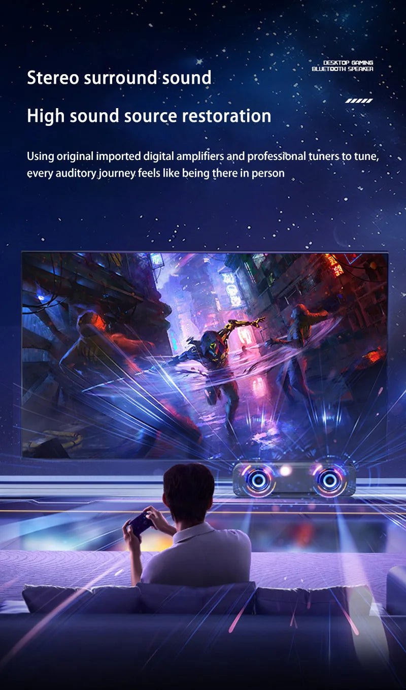 Desktop Computer Bluetooth Small Speaker Home Laptop Speaker Mini Subwoofer Wired Connection Outdoor Waterproof Loudspeaker